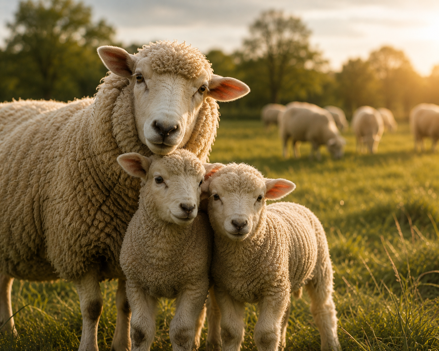 Sheep outdoors in natural light